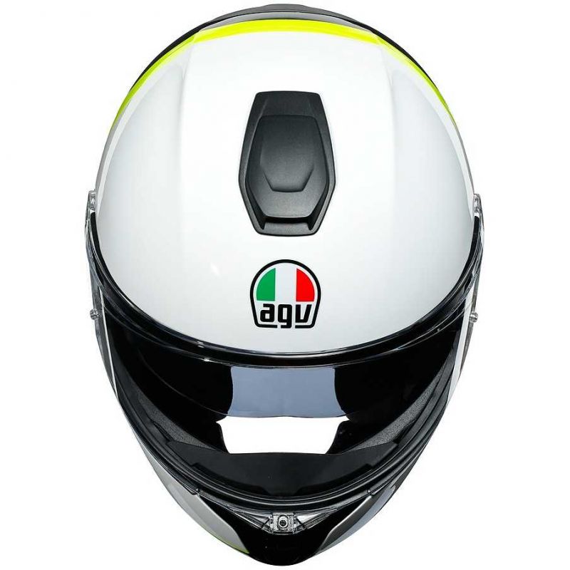CASCO MOTO MODULARE AGV SPORTMODULAR RAY CARBONIO/BIANCO/GIALLO FLUO -  Centauro Dorico Moto Srls