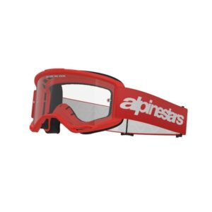 maschera-alpinestars-vision-3-wordmark-rosso-lente-chiara
