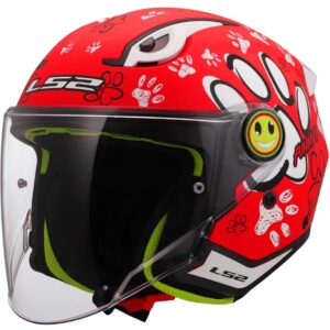 casco-moto-jet-bambino-ls2-funny-ii-paws-rosso
