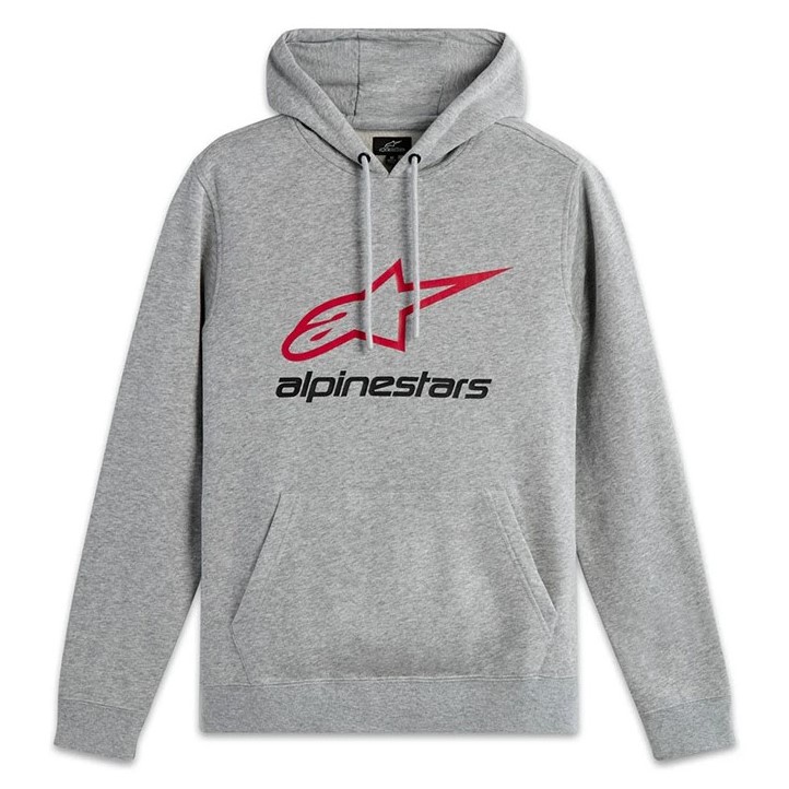 FELPA ALPINESTARS ALWAYS HOODIE GRIGIO/ROSSO/NERO