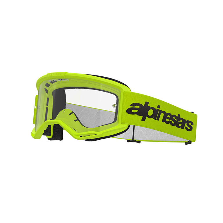 MASCHERA ALPINESTARS VISION 3 WORDMARK GIALLO FLUO LENTE CHIARA
