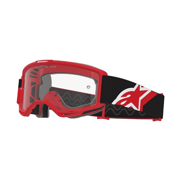 MASCHERA ALPINESTARS OTG ROSSO/NERO/BIANCO LENTE CHIARA