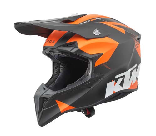 CASCO MOTO KTM WRAAP NERO OPACO/ARANCIONE