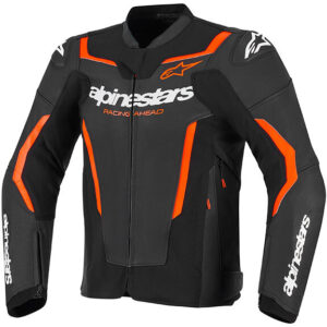 giacca-moto-pelle-alpinestars-gp-force-v2-nero-rosso-fluo