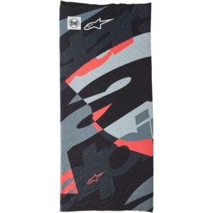 scaldacollo-alpinestars-buff-mogressa-neck-tube-nero-camo-rosso-fluo