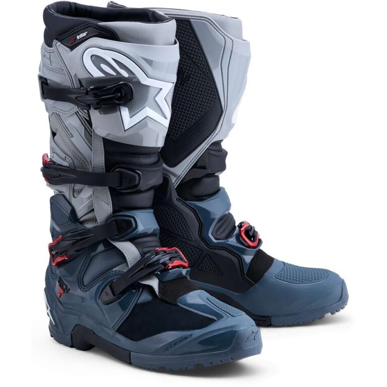 STIVALI ALPINESTARS TECH 7 ENDURO DRYSTAR GRIGIO SCURO/GRIGIO MEDIO/ROSSO